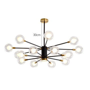 Nordic Black Decorative LED Glass Bulb Pendant Lighting
