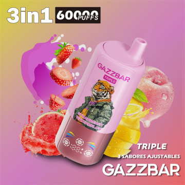 Gazzbar Eletronic Cigarette 60k 60000 Puffs Triple Flavors