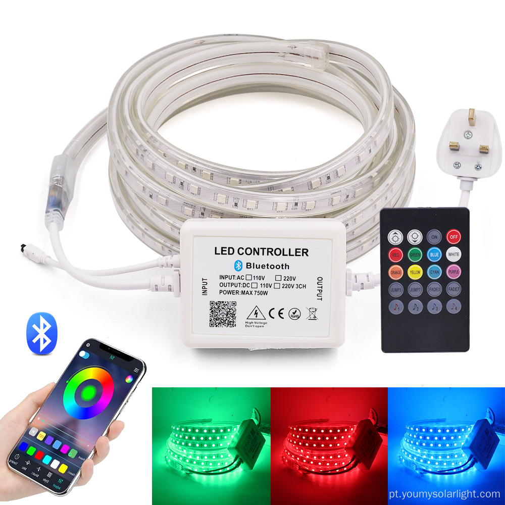 110V-240V 60LED RGB Strip LED luz