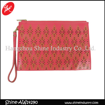 beautiful wallet/engraved coin purse/hollow out women moneybag with wristlet