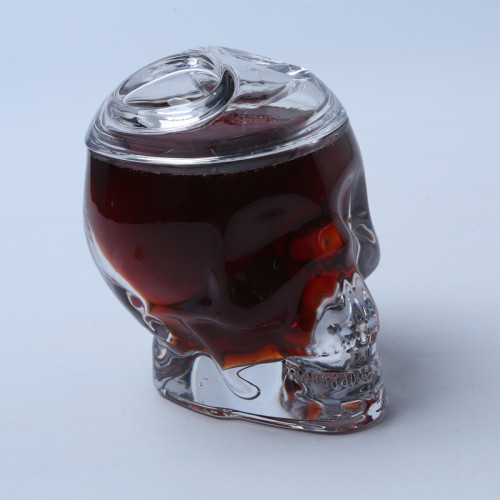 Totenkopf Glas Bonbonglas/Zuckertopf mit Deckel