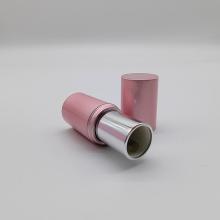 Pink Metalization Plastic Lipbalm Tube Container