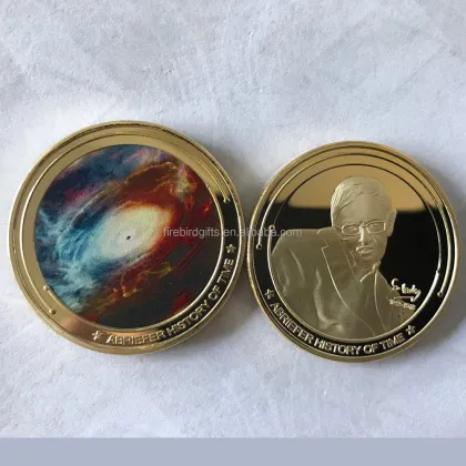 Stephen Hawking Custom Metal Memory Coin