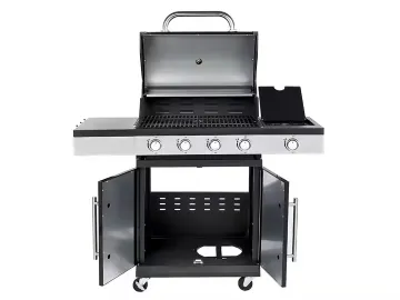 Barbecue Smoke Stove Rotisserie Chicken Food Truck Cart with Gas Grill and Fryer Machine