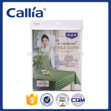 Factory price home use tablecloth flannel and CPE table cloth 150x150cm