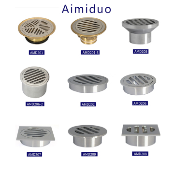 Yüksek kaliteli pirinç kare karo, lüks otel tuvaletleri için drenaj tuzağı ekleme