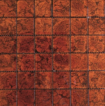 Tinggi Glossy 300x300x8mm Glass Building Mosaic Tiles