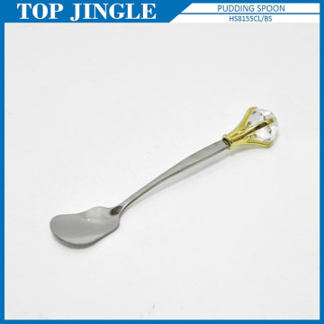 Fancy Diamond Shape Colorful Acrylic Pudding Spoon