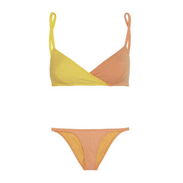 Sexy Bikinis in Solid Color, Made of 90% Polyester and 10% Spandex, Customized Designs are Accepted
