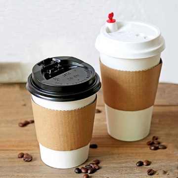 異なるスタイルのカスタムロゴプリントコーヒーカップ使い捨て紙コップスリーブ