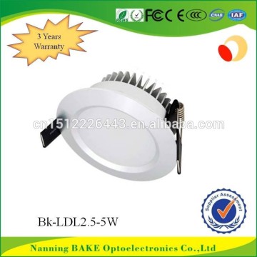 dimmableWide range high lumen 5W led downlight