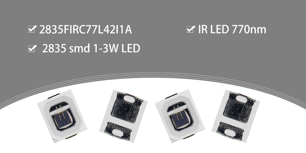 2835FIRC77L42I1A 770nm High Power LED 3W Single Chip SMD