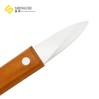 Hot Sale Professional Stainless Steel Kitchen Seafood Tools & Seafood Knife with Wooden Handle