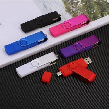 Double plug colorful mobile computer rotating USB stick