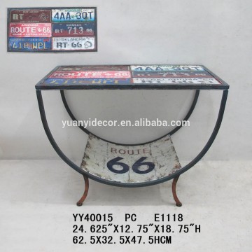 Spilice plate metal table for home decoration, Decorative metal table, Rectangle metal ottomans