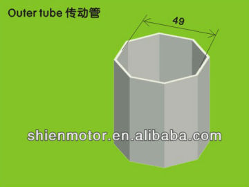 Octagonal tube for tuublar motors