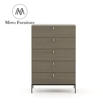 Nordic Modern Wooden 5 Bucket Cabinet: Custom Storage Drawers for Hotel Apartment Tallboy Chest