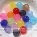 Charming Jelly Round Faceted Jewelry Acrylic Beads