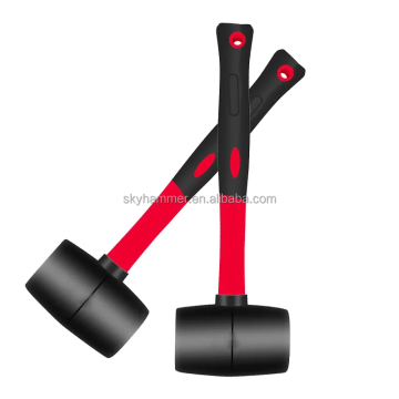 Rubber Hammer 8oz with Black Head: Hot Selling Tool Featuring Factory-Produced Heavy Duty Design and Fiberglass Handles