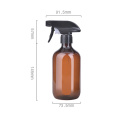 wholesale pet recycled 300ml 500ml glass household clenanr trigger mist spray amber bottle