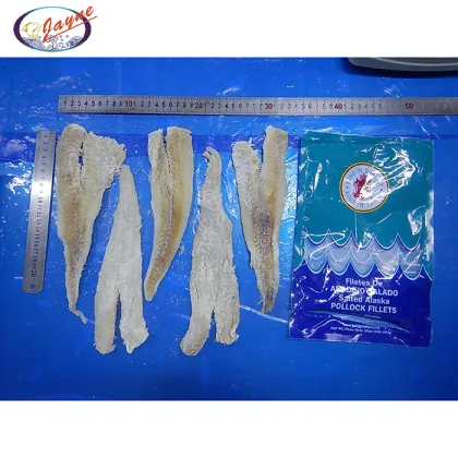 Dry Skin Dried Frozen Pollock Skin Fish In Bulk Export Seafood Supplier Dried Salted Pollock Fish