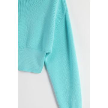 Long Sleeve Short Woollen Knitted Top