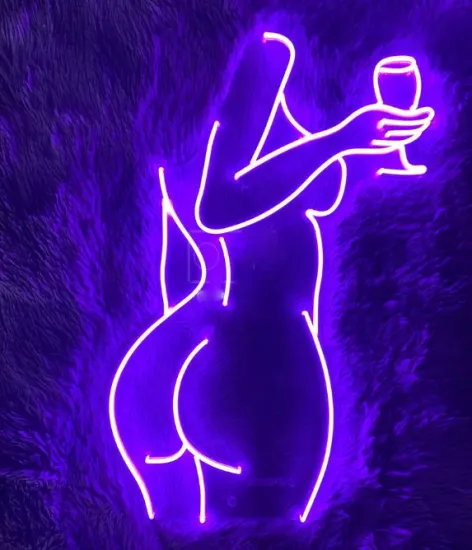Neon Wall Art: Sexy Woman Body Girl LED Light for Bedroom Decor