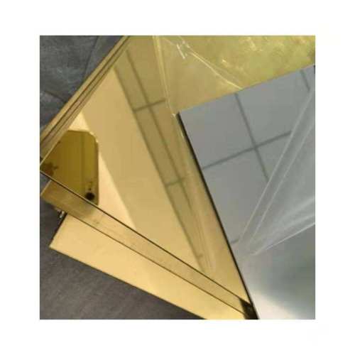 Golden Hairline Stainless Steel Decorative Panel
