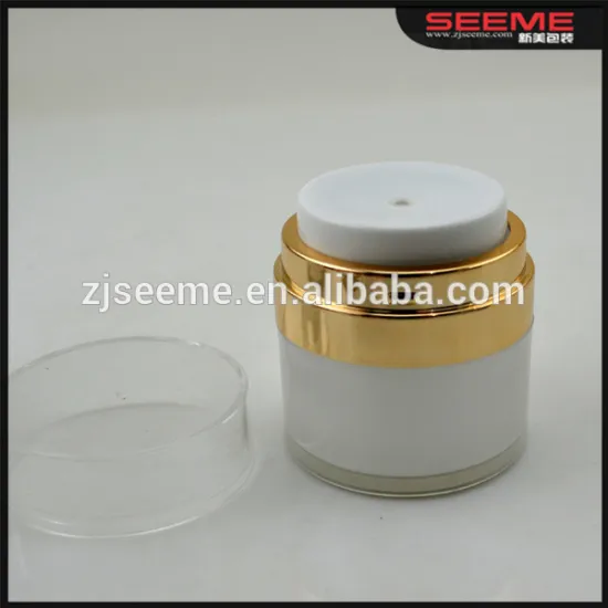 White double wall acrylic cosmetic bottle 30ml airless cosmetic bottle