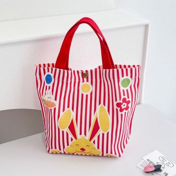 Tot Tote Canvas Fashion Striped Custom