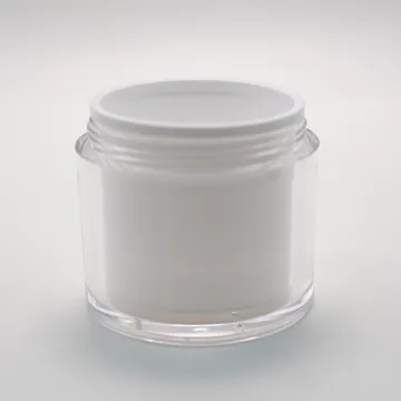 white plastic cosmetic jars