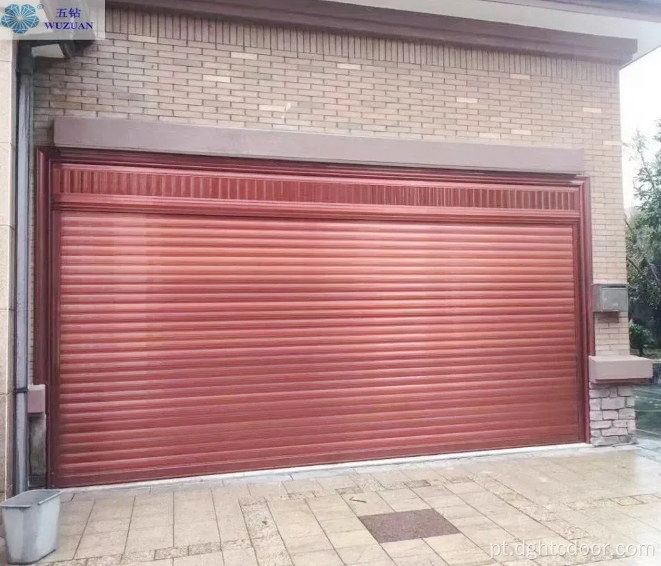 Porta de garagem para garagem para rolos de alumínio motorizada