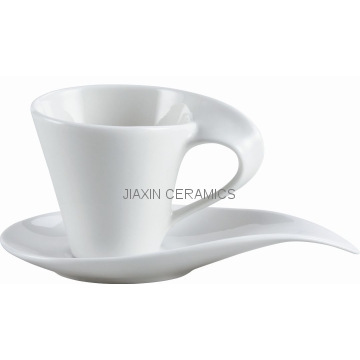 100CC Porcelain Coffee Cup and Saucer