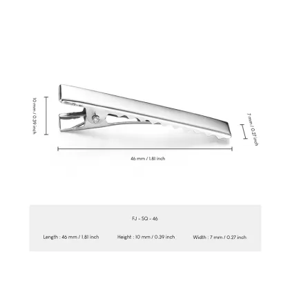 Daily Factory Direct Sale: 4.6CM Square Duck Beak Hair Claw Clip - Metal DIY Hair Accessories for Girls