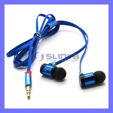 Colorul Fashion Metal Flat Cheap Earphones Headphone Headset Earpod Earphone for MP4 MP5 iPod Muise