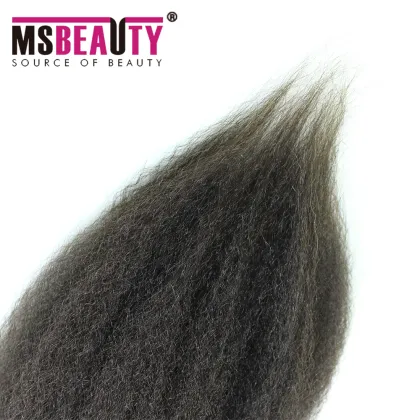 Msbeauty Wholesale Unprocessed Virgin Human Hair Weaves Kinky Straight Brazilian Human Hair Extensions Bundles