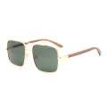 Metal Wooden Sunglasses For Men