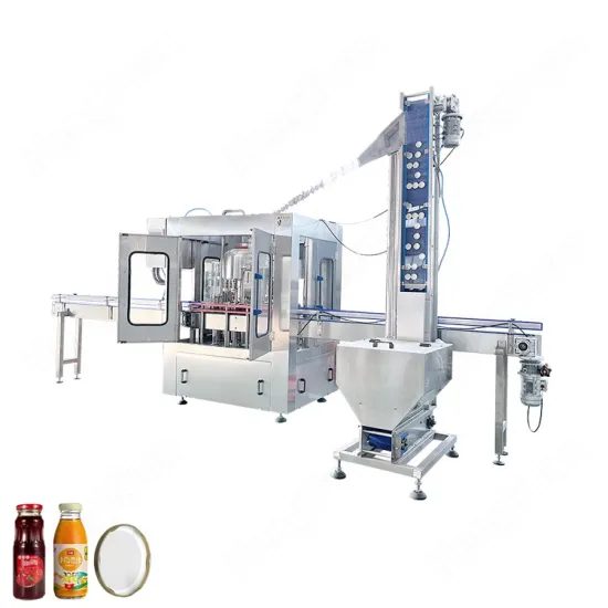Automatic Rotary Bottle Washing, Filling, and Capping Machine for 500ml Juice Dispenser (HY-RCGF-8-4)