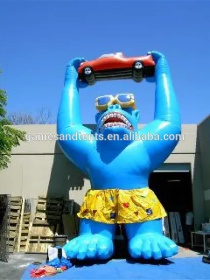 advertising inflatable balloon gorilla holding a car F1047