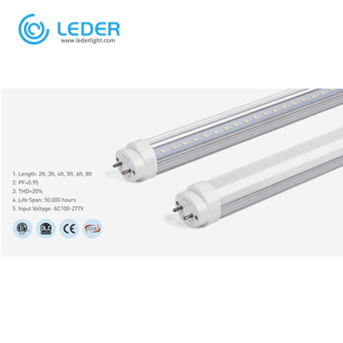 LEDER Dimmable Aluminum 6000K 3ft LED Tube Light