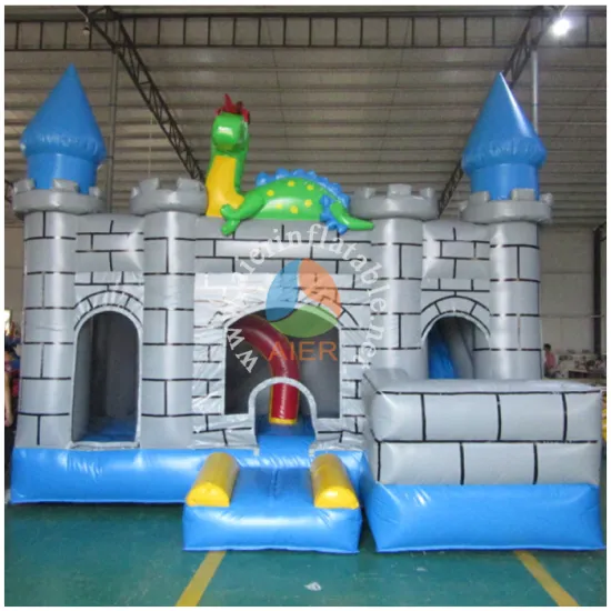 2017 Aier inflatable castle bouncer with water slide