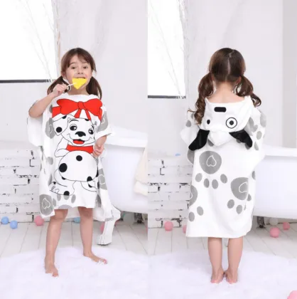 Organic 100% cotton swim poncho surf robe