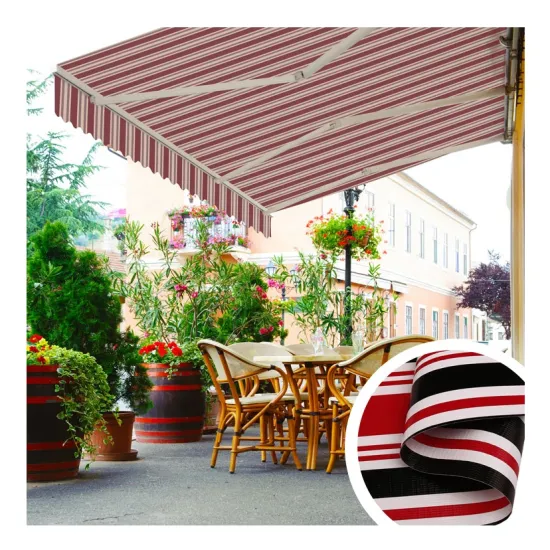 Waterproof PVC Striped Tarpaulin: Ideal Material for Awnings and Rain Shades
