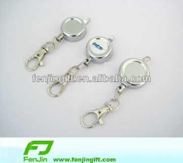 retractable reel id card holder