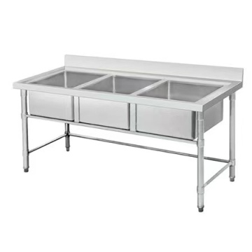 Factory Direct Stainless Steel Tables with Double Bowl Sinks in Sri Lanka