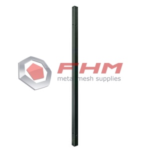 Green Galvanized Metal Round Post for Fence