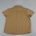 Boys Orange  Short Sleeve Check Pocket Shirts