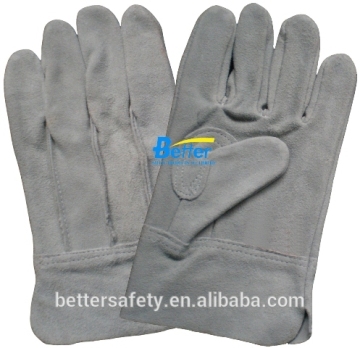 Unlined Short Thin Split Cowhide leather Construction Gloves