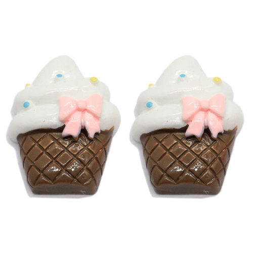 Bunte Flatback Cupcake Harz Charms Ohrring machen süße Dessert Kuchen Cabochon Perlen für DIY Schlüsselring Ornament Kopf Zubehör