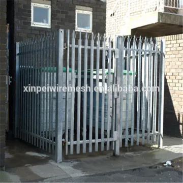 Hot dipped galvanized security steel palisade fencing and palisade fencing gate